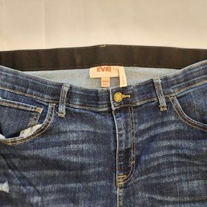 EVRI Plus Size All About Comfort Bootcut Jeans 18W Short~ Darkwash~ Perfect!!